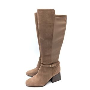Blondo Twyla Waterproof Knee High Suede Boots Women's Taupe Size US9.5M EU40